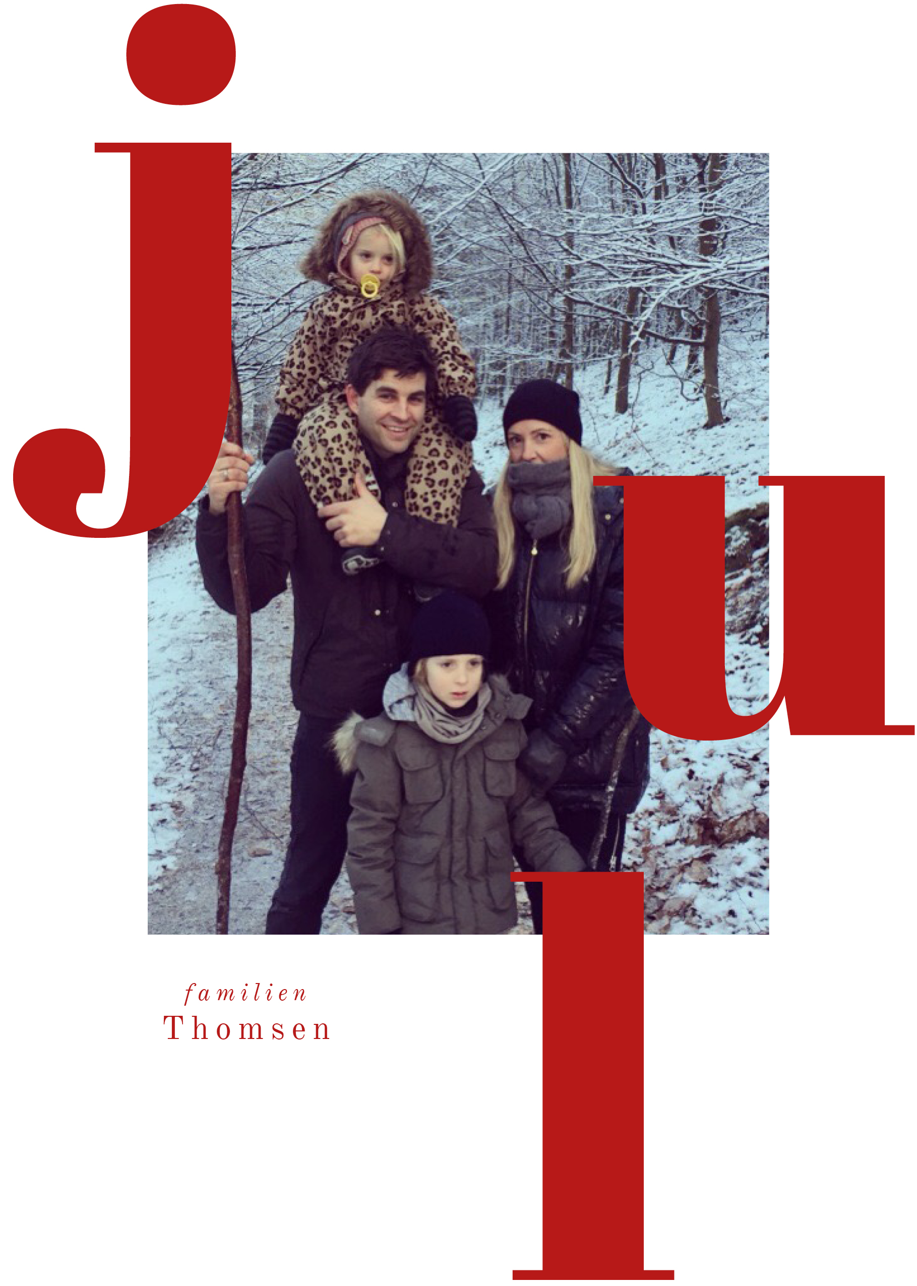 Julekort - Familien Thomsen Julekort